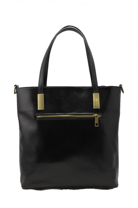 V0037 CLASSIC MEDIUM LEATHER BAG WITH LONG SHOULDER STRAP