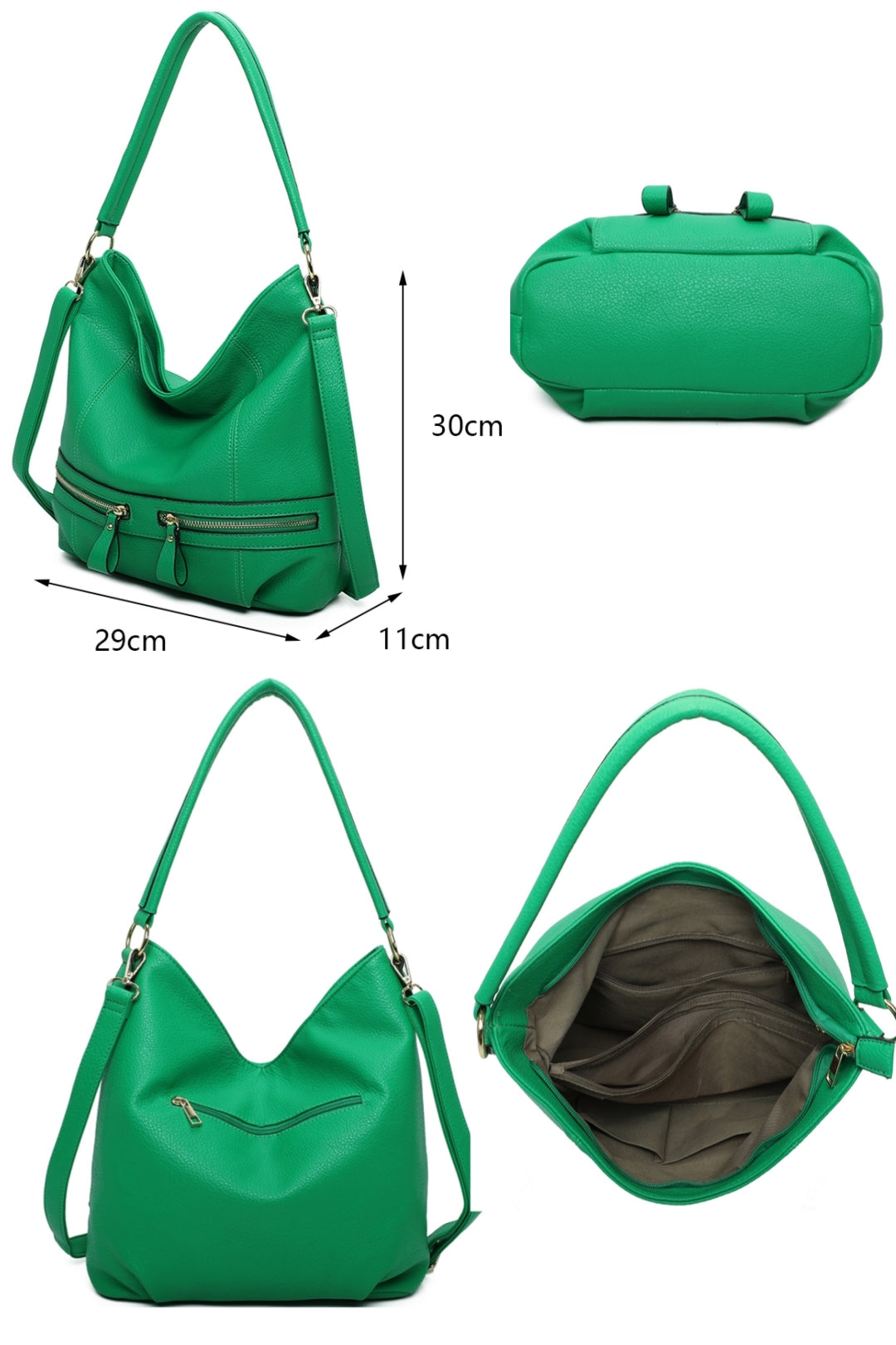 RS17003  Zip Pocket Details Shoulder Bag