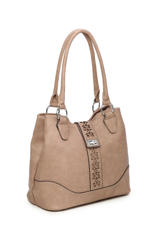RS14106  Cut-Out Patterned Flap Over Strap Shoulder Bag