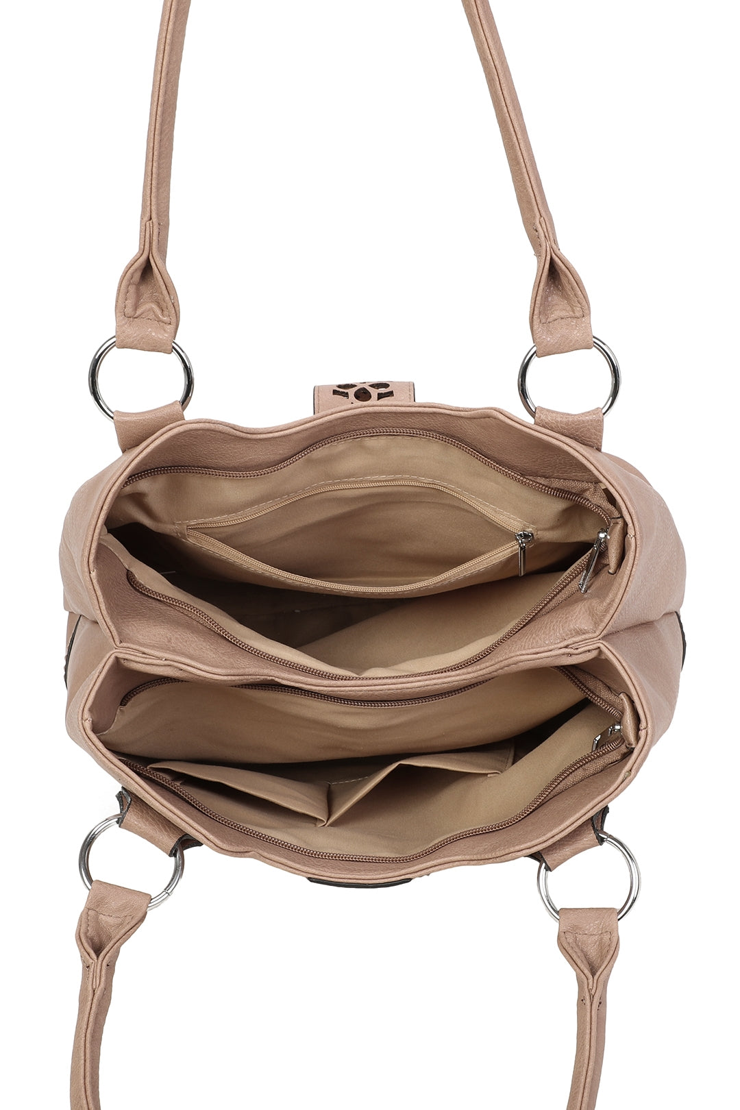 RS14106  Cut-Out Patterned Flap Over Strap Shoulder Bag