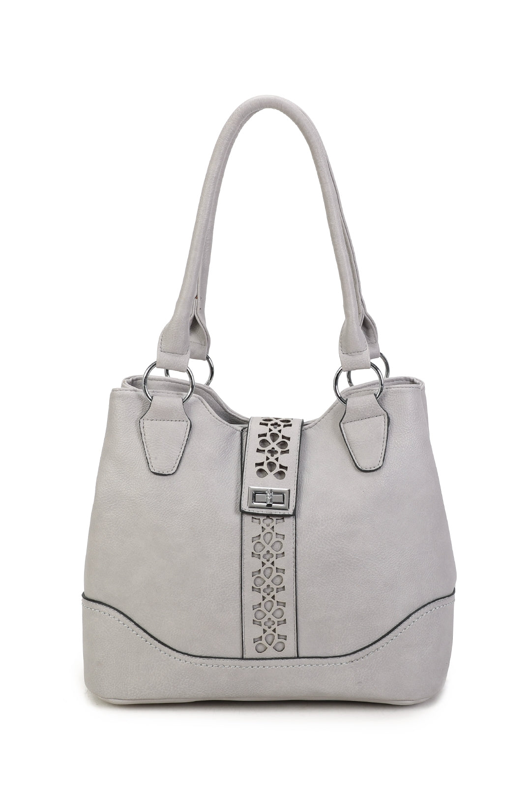 RS14106  Cut-Out Patterned Flap Over Strap Shoulder Bag