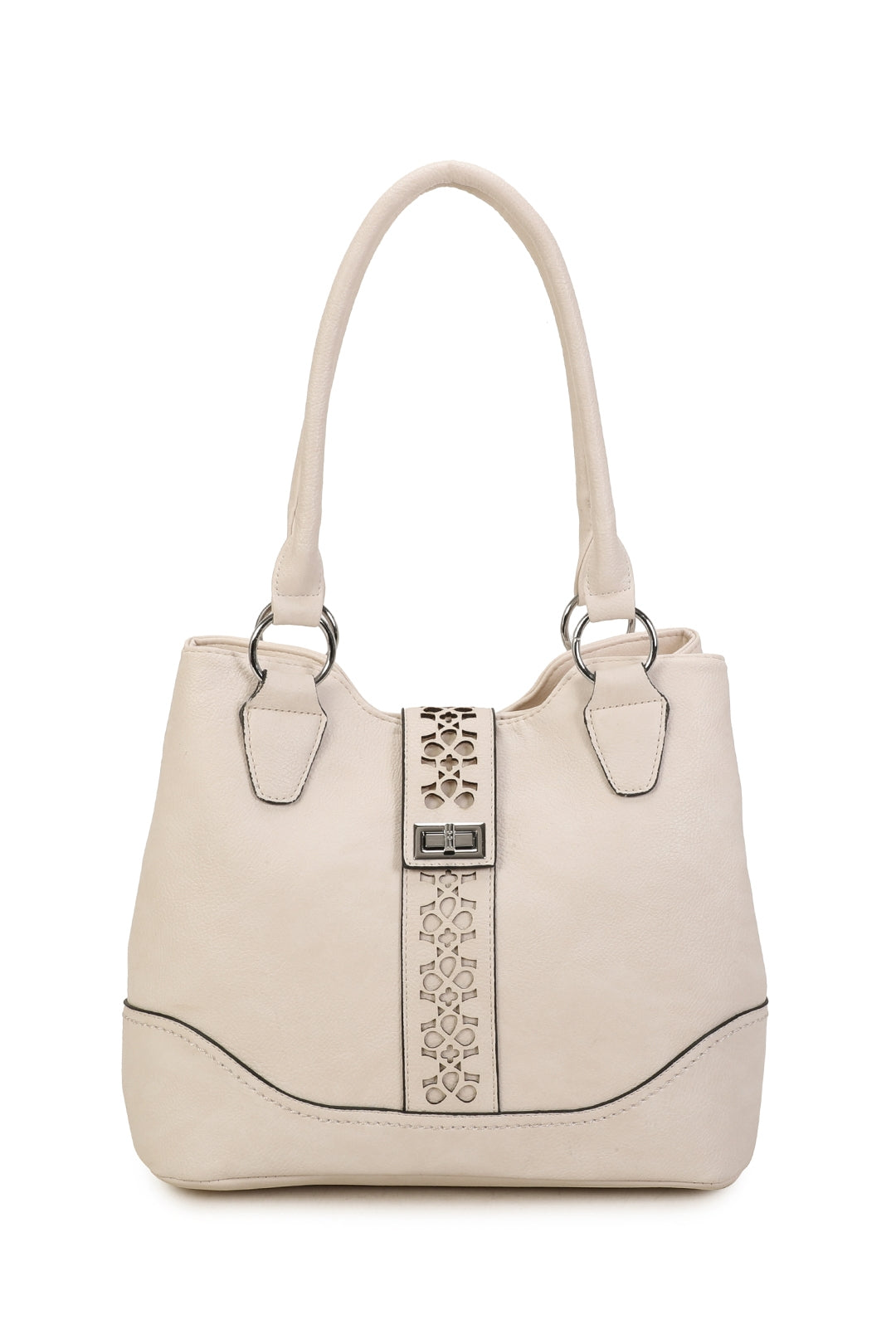 RS14106  Cut-Out Patterned Flap Over Strap Shoulder Bag