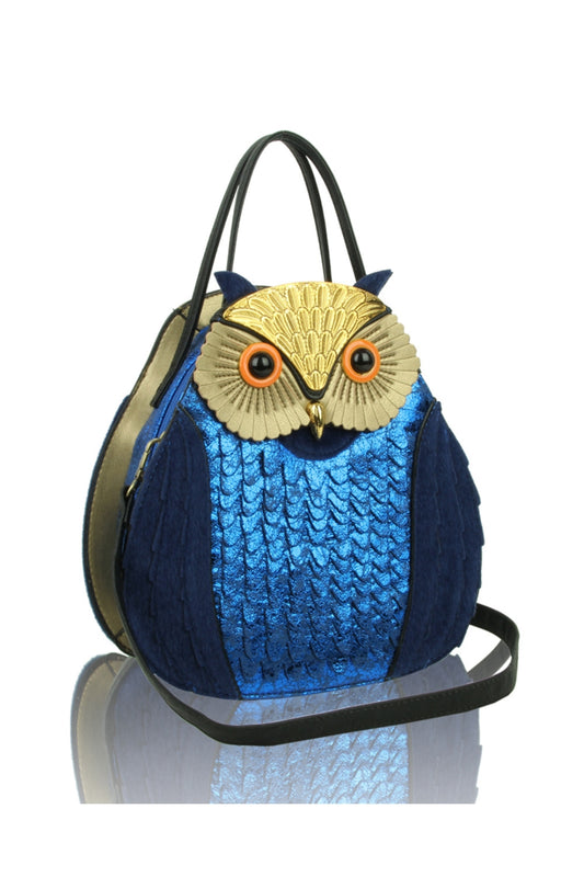 X2397-Shiny Sequin Owl Shoulder Bag