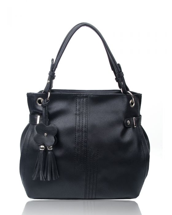 RS16001  Top-Handle Bag With Flower & Tassel Charm(NOT STRAP)