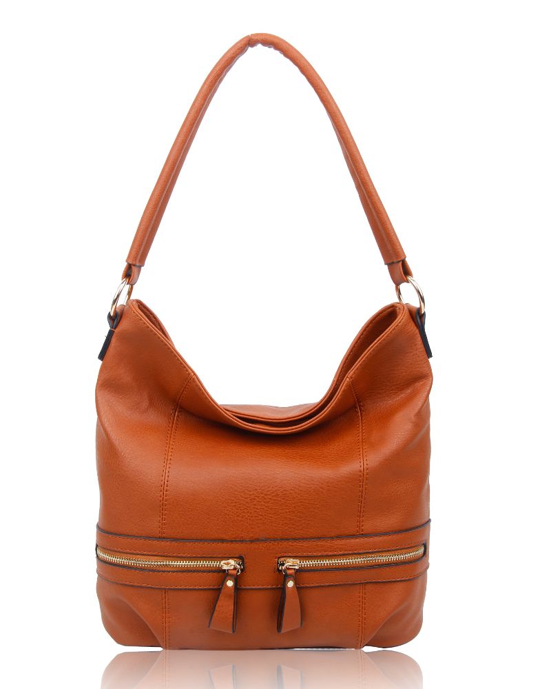 RS17003  Zip Pocket Details Shoulder Bag