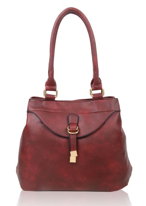 RS17006  Strap Detail Shoulder Bag With Two Compartments