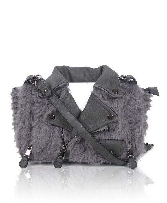 Faux Fur Jacket Handbag