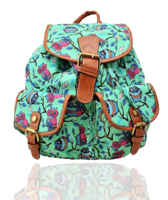 X2428B-OWL4  Print Backpack Rucksack Bag
