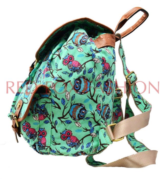 X2428B-OWL4  Print Backpack Rucksack Bag