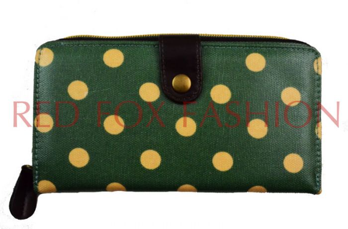 K1-PUS Spotty Polka Dot Long bifold purse wallet
