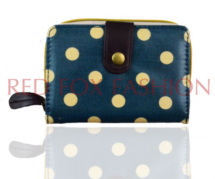 K1-PUS Spotty Polka Dot Long bifold purse wallet