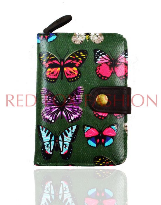 K1-B Butterfly Short bifold Purse Wallet
