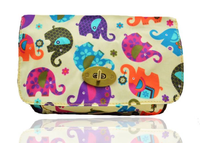 TC6060-EL elephant prints waterproof small satchel crossbody saddle shoulder bag