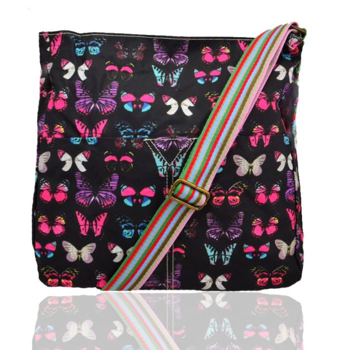 TC13001-B  Butterfly Patterned Waterproof Messenger Bag