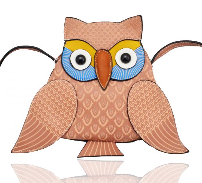WOW7004 Small Owl messenger crossbody bag laser print