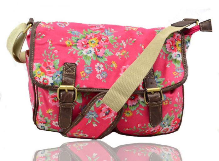 C6072-F Floral Canvas Saddle bag