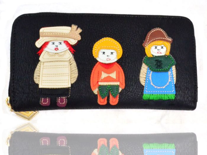 RF686601 - 1 Zip around People Doll Long Purse Wallet