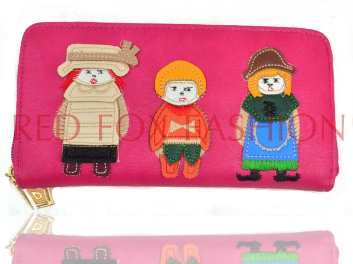 RF686601 - 1 Zip around People Doll Long Purse Wallet