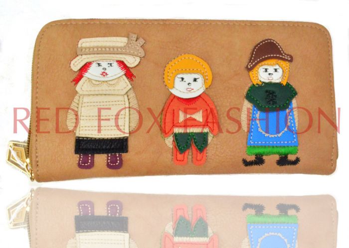 RF686601 - 1 Zip around People Doll Long Purse Wallet