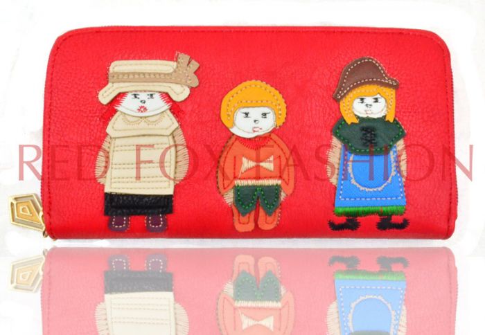 RF686601 - 1 Zip around People Doll Long Purse Wallet