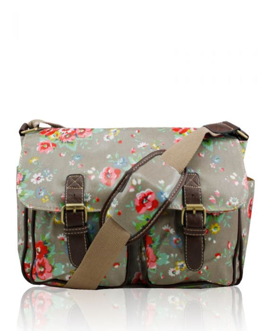 H6072-F  Floral Print Waterproof Satchel Bag