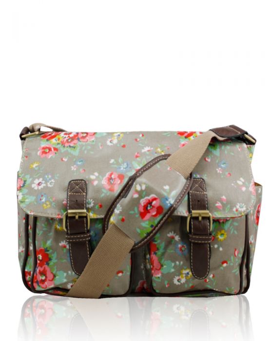 H6072-F  Floral Print Waterproof Satchel Bag