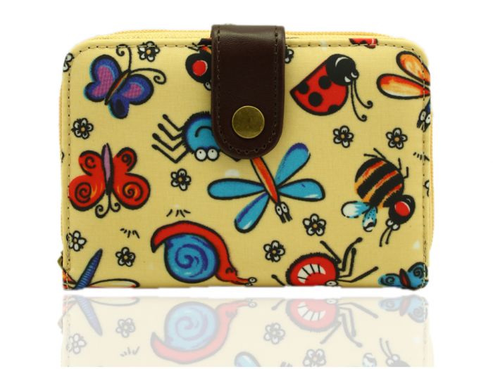 K1-LB ladybug insect SMALL SHORT purse wallet with belt button TC waterproof material