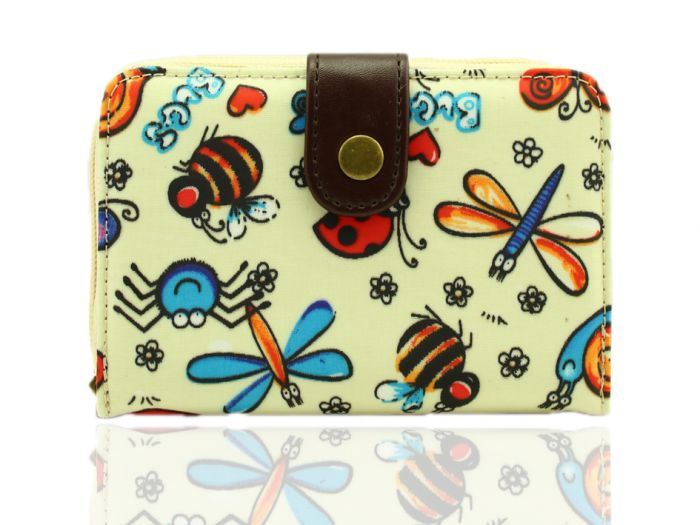 K1-LB ladybug insect SMALL SHORT purse wallet with belt button TC waterproof material