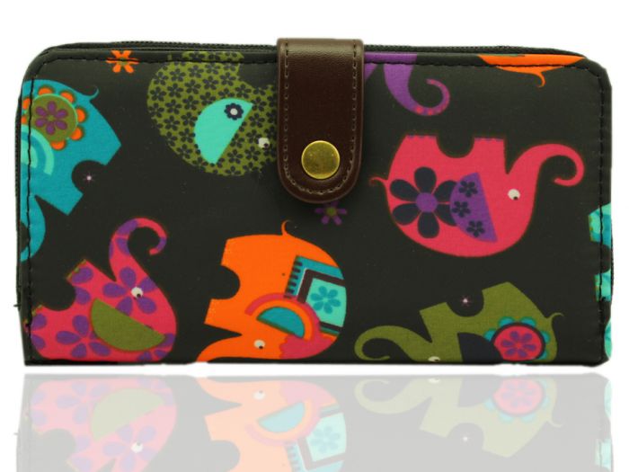 K2-EL Eplephant Long purse wallet with belt button TC waterproof material