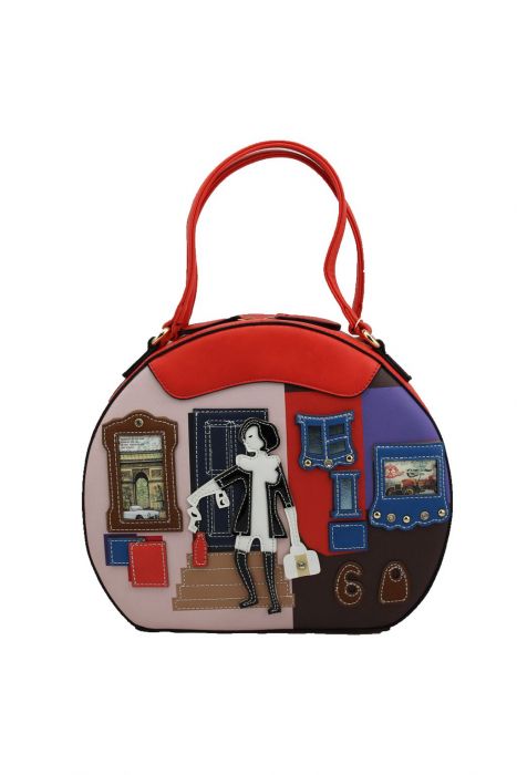 WOW-1581 Lady Pattern Top-Handle Handbag