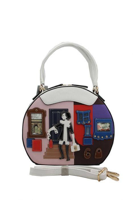 WOW-1581 Lady Pattern Top-Handle Handbag