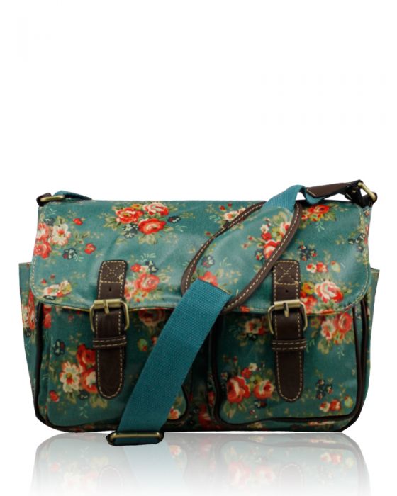 H6072-F  Floral Print Waterproof Satchel Bag