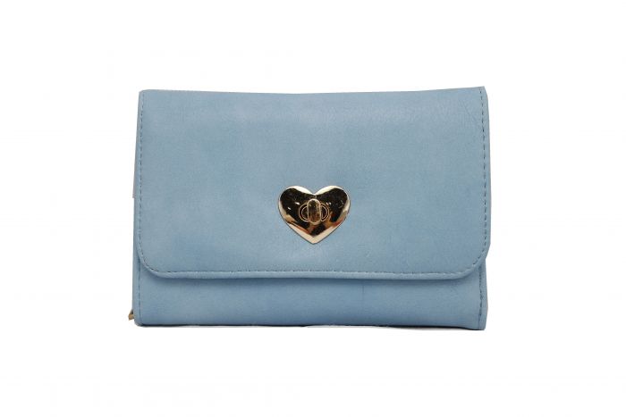 P1405 Short purse wallet with  heart clasp