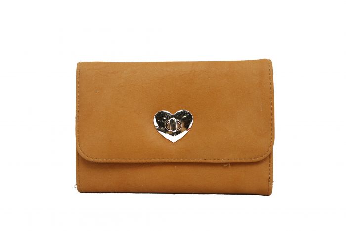 P1405 Short purse wallet with  heart clasp