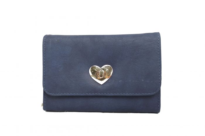 P1405 Short purse wallet with  heart clasp