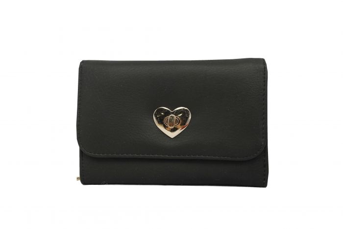 P1405 Short purse wallet with  heart clasp