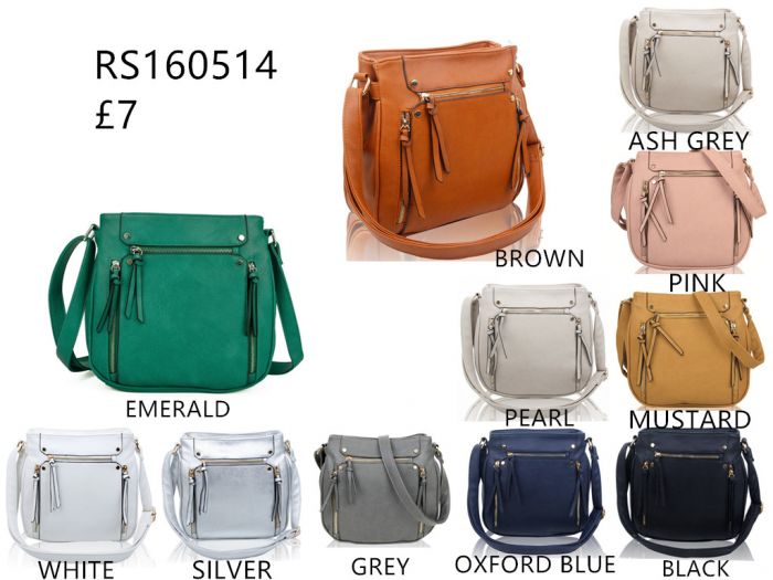 RS160514  Multi Zip Pockets Messenger Bag