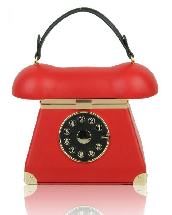 WOW1781-Vintage Telephone Hard Case Handbag